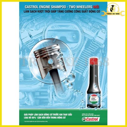 Dung Dịch Súc Rửa Động Cơ Xe Máy Ô Tô Castrol Engine Shampoo Làm Sạch và Tăng Cường Công Suất Hàng Nhập Khẩu Thái Lan
