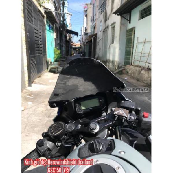 Kính gió GSX150 /GSX150R herowindshield thailand v5 - vòm thấp / kính gió độ GSX150