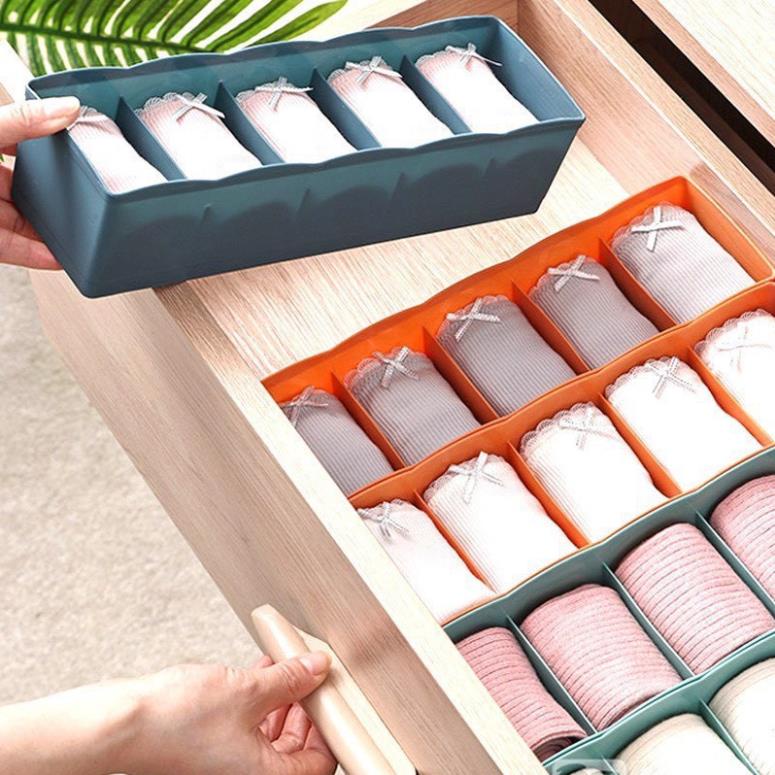 Hộp Đựng Đồ Lót Khay Nhựa 5 Ngăn Đựng Đồ Lót Tất (Vớ) Tiện Dụng MS88102