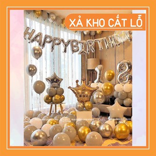 Set bóng bay trang trí sinh nhật [độc quyền-chuẩn ảnh- tặng kèm bơm tay và băng dính ] MS88 chủ đề hoàng gia