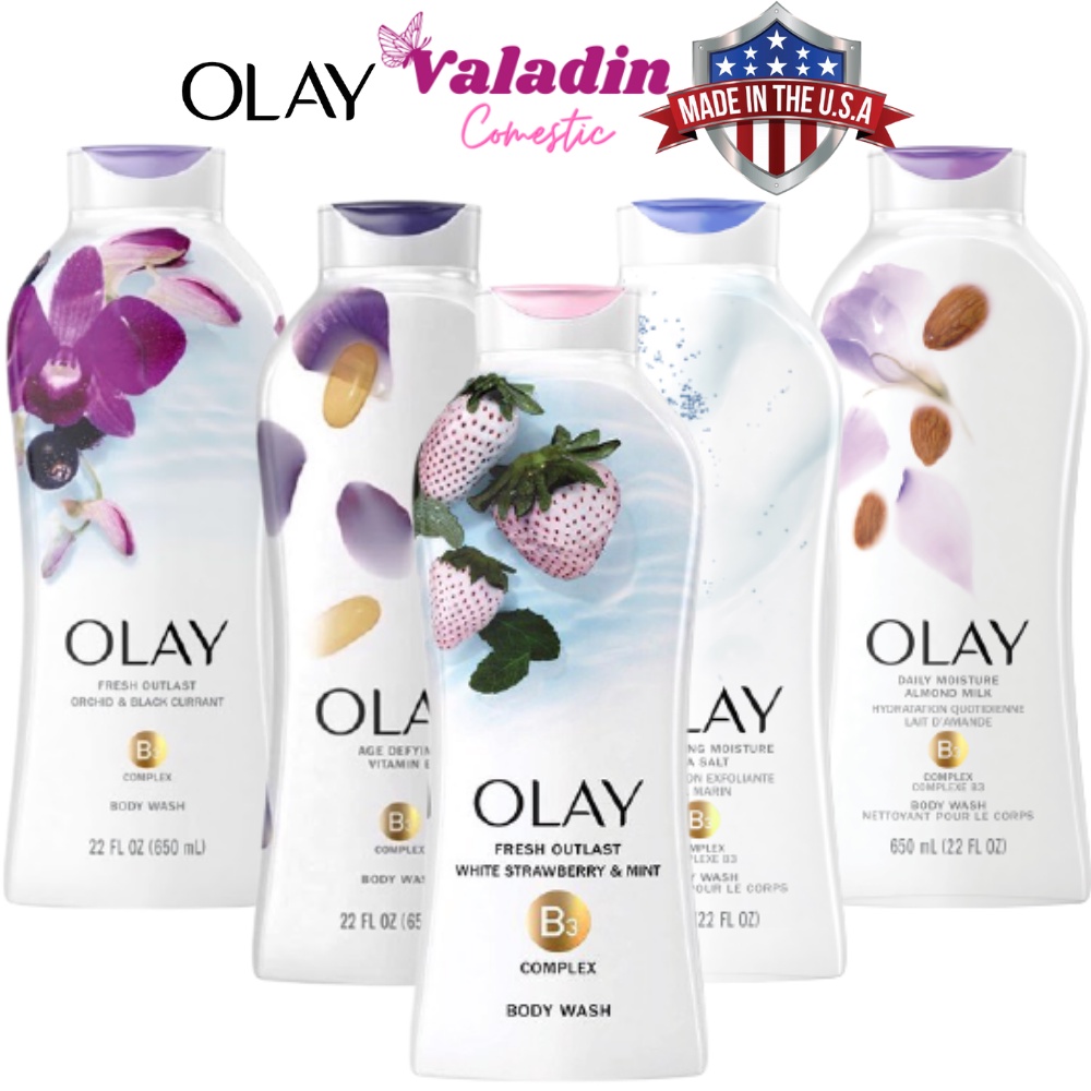 [Hàng Mỹ] Sữa tắm OLAY Fresh Outlast White Body Wash (650ml) nhiều mùi hương