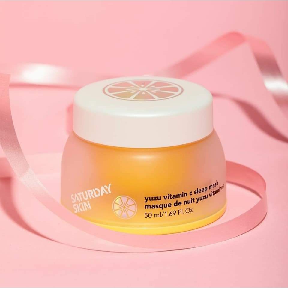 Mặt nạ ngủ dưỡng trắng da Saturday Skin Yuzu Vitamin C Sleep Mask 50ml
