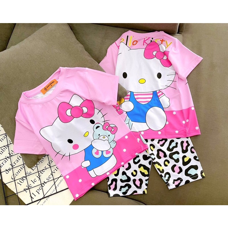 Nakids Bộ ngố bé gái thun lạnh Annkids size đại 22-42kg (khách chat chọn size)