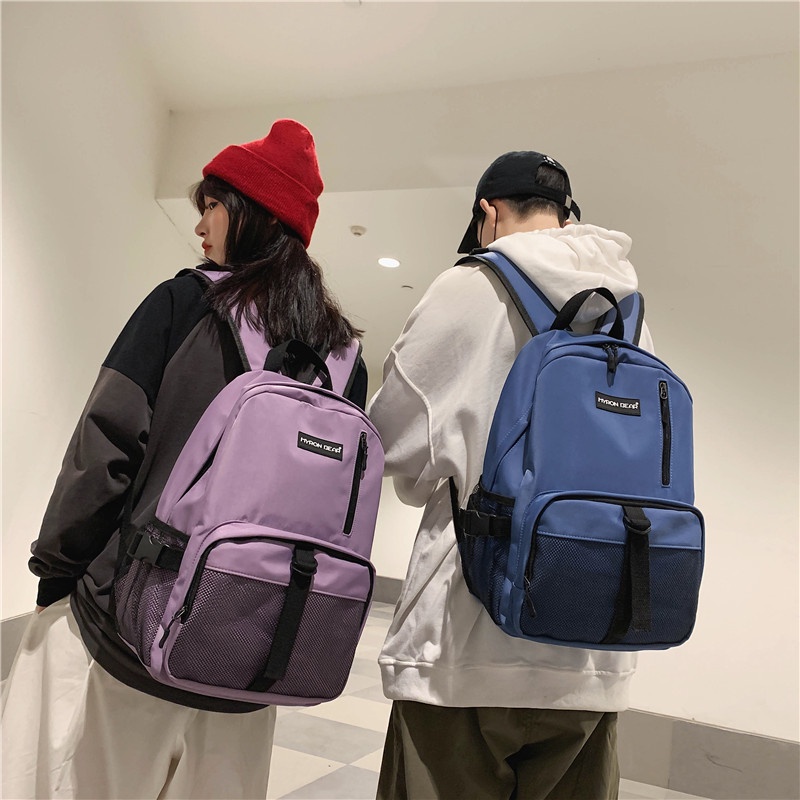 Balo PRETTYZYS sức chứa lớn phong cách ulzzang thời trang Hàn Quốc cho nam và nữ 15.6