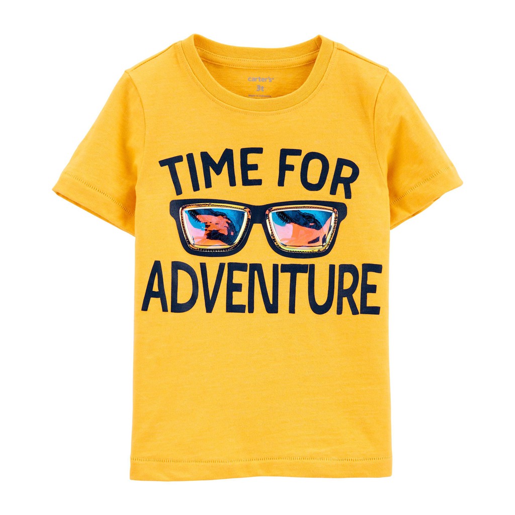 Áo thun bé trai - Time For Adventure Snow Yarn Tee chính hãng Carters nhập từ Mỹ