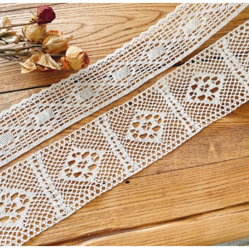 8 mẫu ren cotton ren trang trí ren sợi vintage