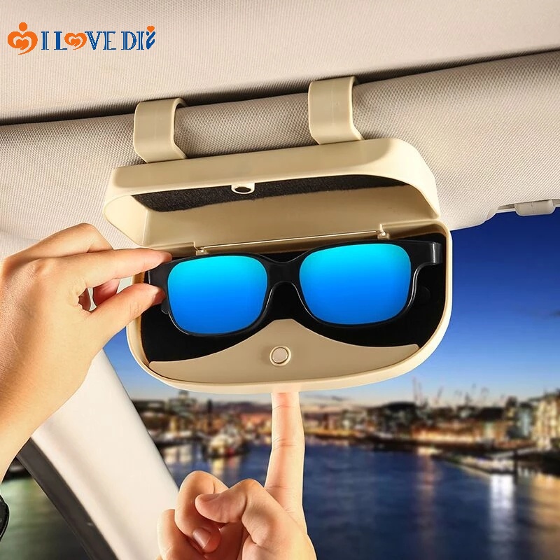 Hộp Đựng Mắt Kính Bằng Nhựa ABS Chống Sốc 3 Màu Cho Xe Hơi