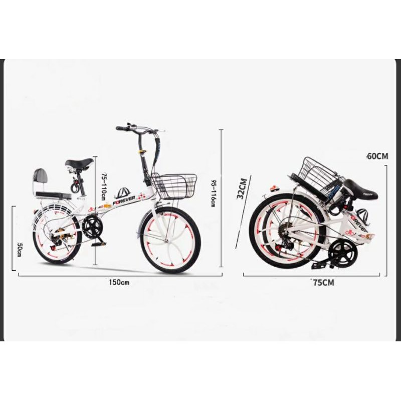 XE ĐẠP GẤP  20inh FOREVER CHO NỮ