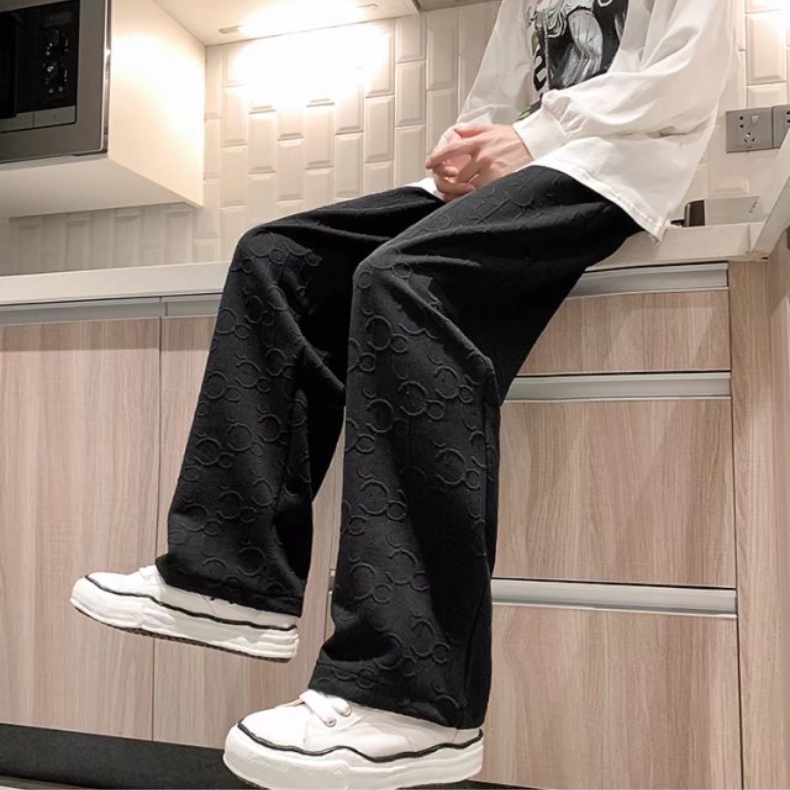 Quần ống rộng Phong Cách Hàn Quốc Thời Trang Cho Nam Nữ Quần ống rộng màu trơn thời trang