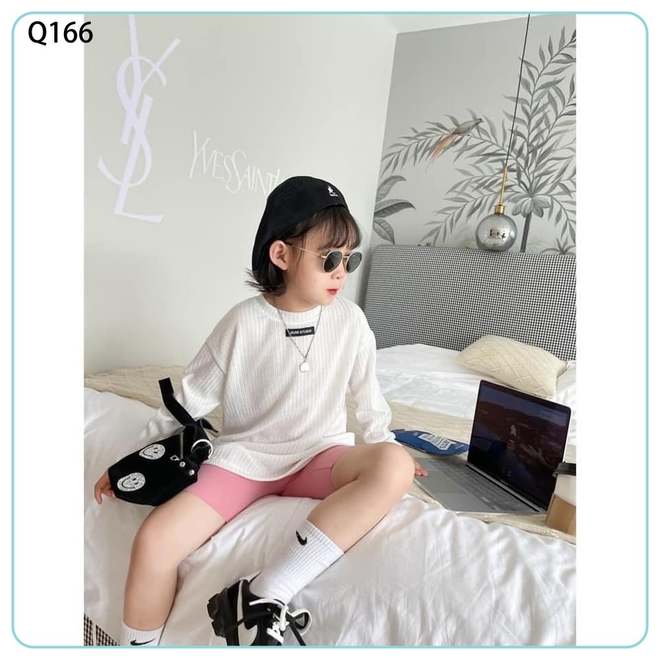 Set 3 Cái Quần Legging Bé Gái Màu Trắng Hồng Đen Chất Liệu Cotton Size Từ 0-4 Tuổi