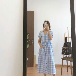 Maxi kẻ sọc xanh