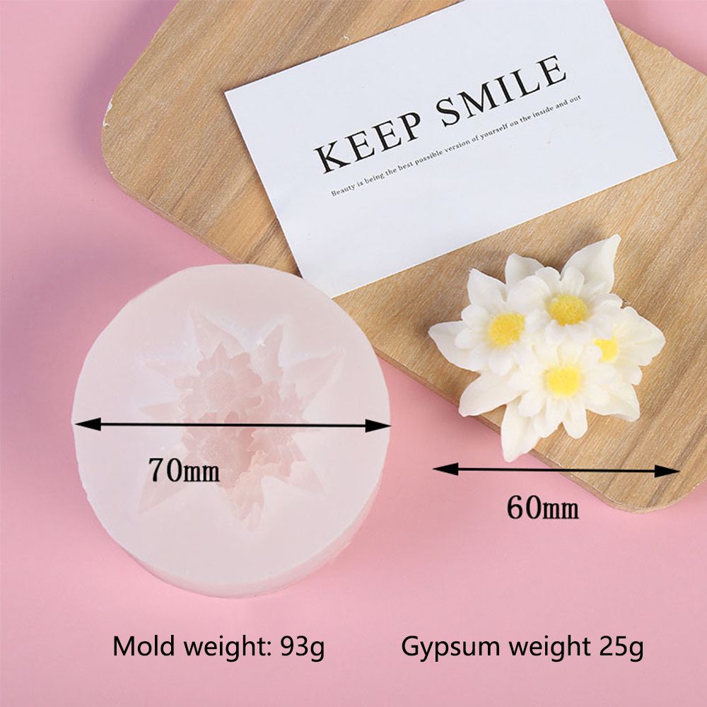 CONOPERY Khuôn silicone làm bánh tạo hình hoa cúc sáng tạo DIY