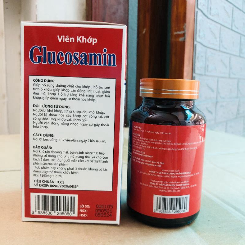 Viên khớp Glucosamin MSM 2000 giúp bổ sung dưỡng chất cho khớp - Hộp 60 viên