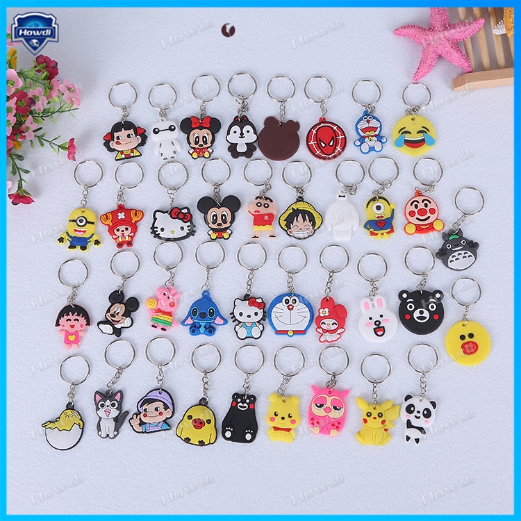 Móc Khóa Nhựa PVC Hình Nhân Vật Hoạt Hình Anime Đáng Yêu