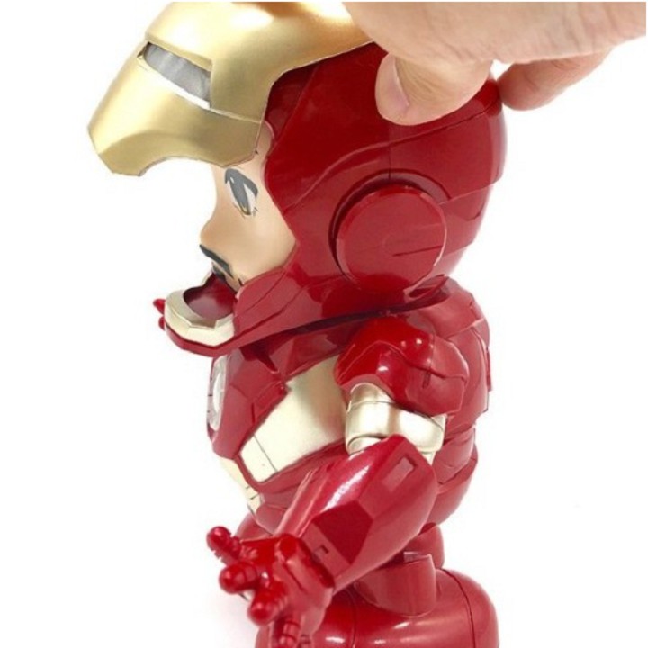 Đồ Chơi Siêu Nhân Iron Man-Mở Mặt-Có Nhạc-Nhảy Múa-Có Đèn Led Nhấp Nháy Rất Đẹp ( Nhựa ABS An Toàn-Có Video )