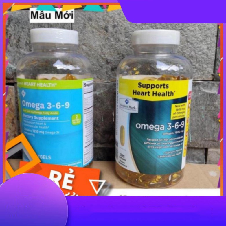 HA GIÁ ( KIBO ) Viên uống Member's Mark Omega 3-6-9 Supports Heart Health 325 viên của Mỹ omega 369 HA GIÁ