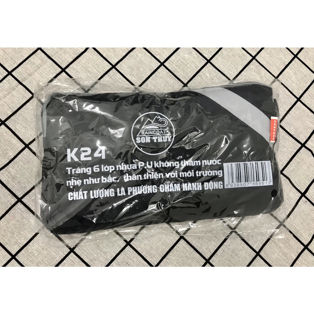 Áo mưa K24 cao cấp- siêu nhẹ 1 đầu chính hãng Sơn Thủy