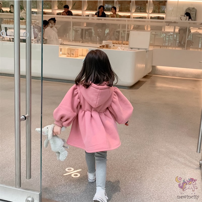 Đầm hoodie dày dặn phong cách Hàn Quốc dành cho bé gái