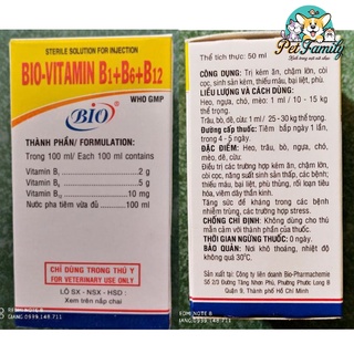 Vitamin Bio B1 B6 B12 - Bcomplex -  Lọ 50ml