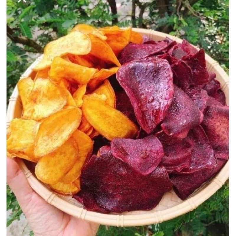500Gr Khoai Lang Tím Sấy Mật Ong, Vàng mặt ong, chuối mộc Loại Ngon, Ăn Là Nghiền