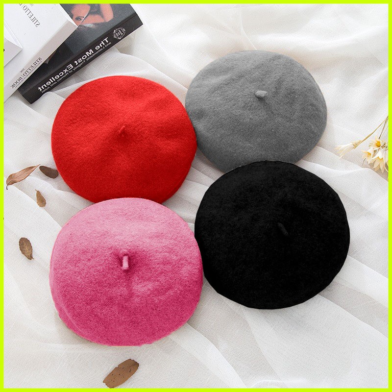 ❤️ SIÊU PHẨM - GIÁ SỈ ❤️ Mũ Nồi Beret Nón Bánh Tiêu chất liệu dạ (nỉ) thời trang thu đông đẹp cho nữ