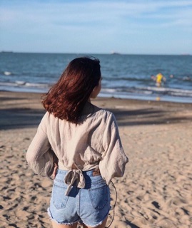 ÁO CROPTOP CỘT NƠ LƯNG (KÈM HÌNH THẬT)