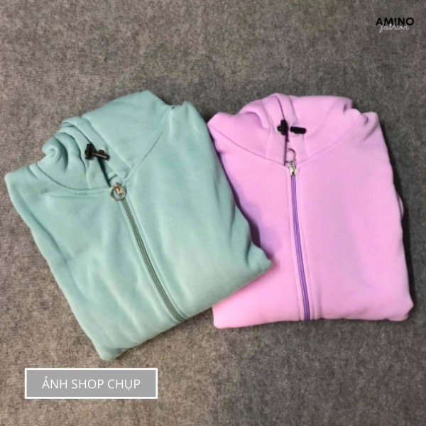 Áo Hoodie trơn Unisex khóa Zip nhiều màu thời trang | BigBuy360 - bigbuy360.vn