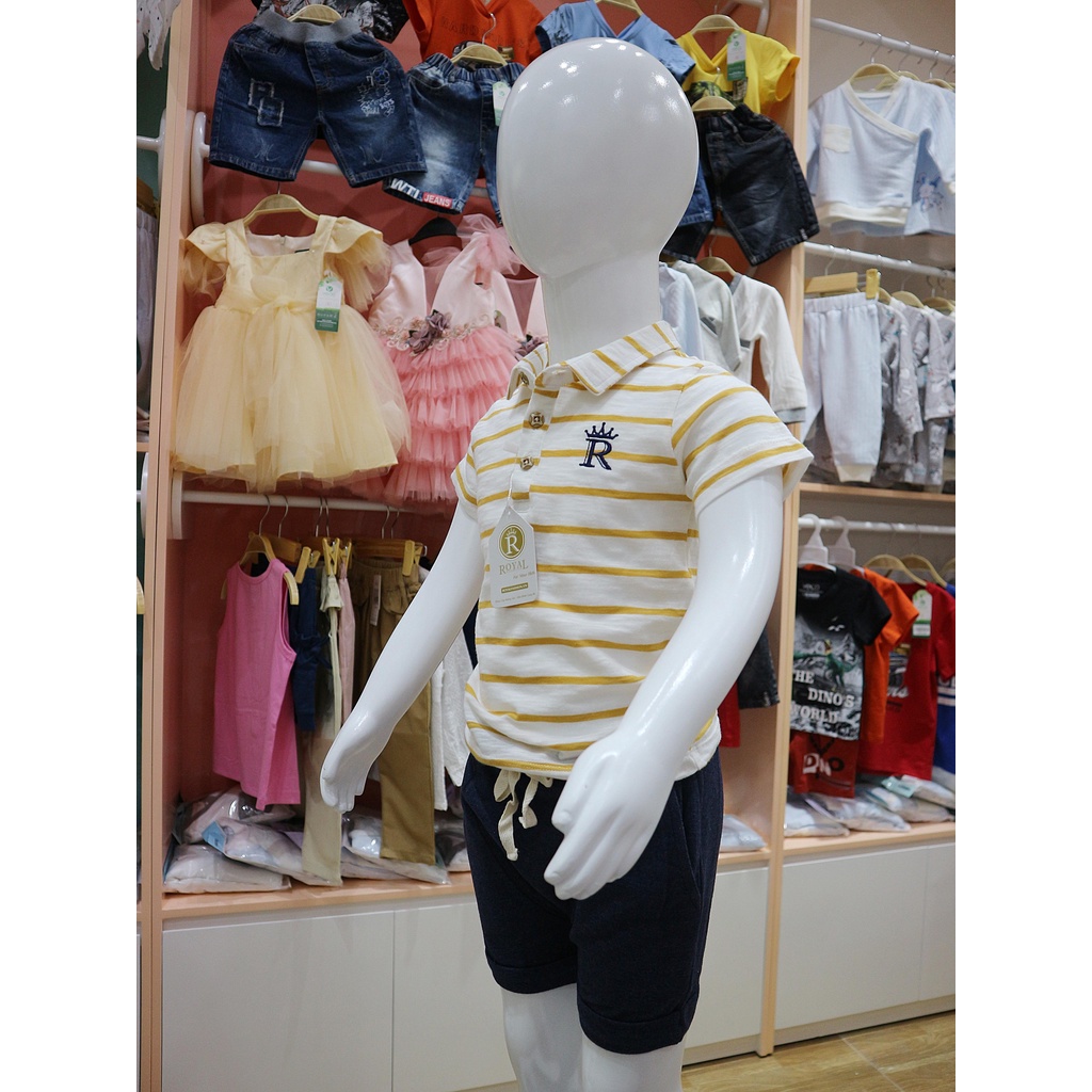 Áo Kaizoo Pumy Tay Ngắn Cổ BẻThun Cotton 1 – 5 Tuổi - Royal KIDS
