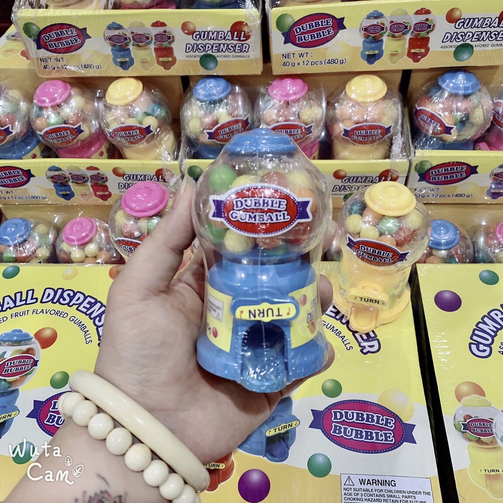 Set 3 Máy bán kẹo Dubble Bubble Original Mỹ 40gr nhiều màu cực hot