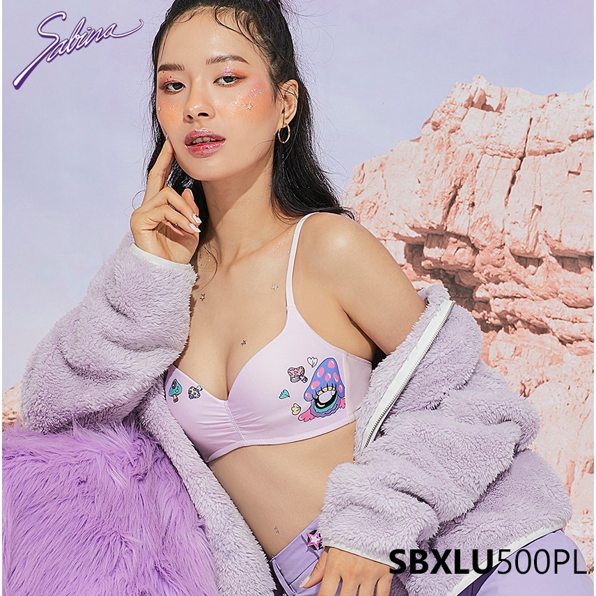 Combo Áo Lót Mút Mỏng Và Quần Đồng Bộ Hồng Nhạt Phối Hoa Văn Ano Collection By Sabina SBXLU500PL+SUXLU500PL | BigBuy360 - bigbuy360.vn