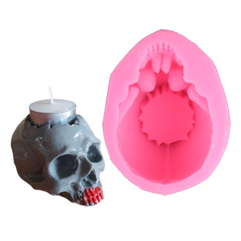 Khuôn Làm Nến Bằng Silicone Hình Đầu Lâu Không Biến Dạng Siêu Bền