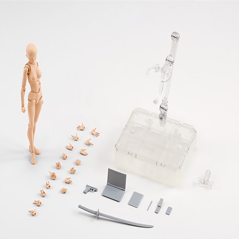 Men's and women's body, gray, black, skin ribbon, weapon, luxury version, hands-on model