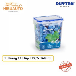Hộp Nhựa Chữ Nhật Đựng Thực Phẩm Duy Tân Matsu 1600ml (16 x 11 x 17 cm) No.435