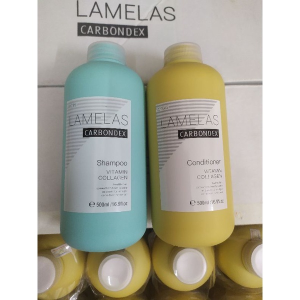 Bộ Dầu Gội Xả Phục Hồi LAMELAS CARBONDEX | Siêu Mềm Mượt - Siêu Lưu Hương 500ml*2