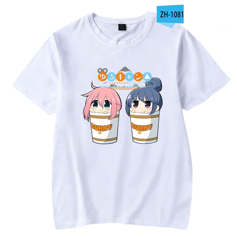 Áo Thun Tay Ngắn In Hình Anime Yuru Camp Thời Trang Cho Nam Và Nữ