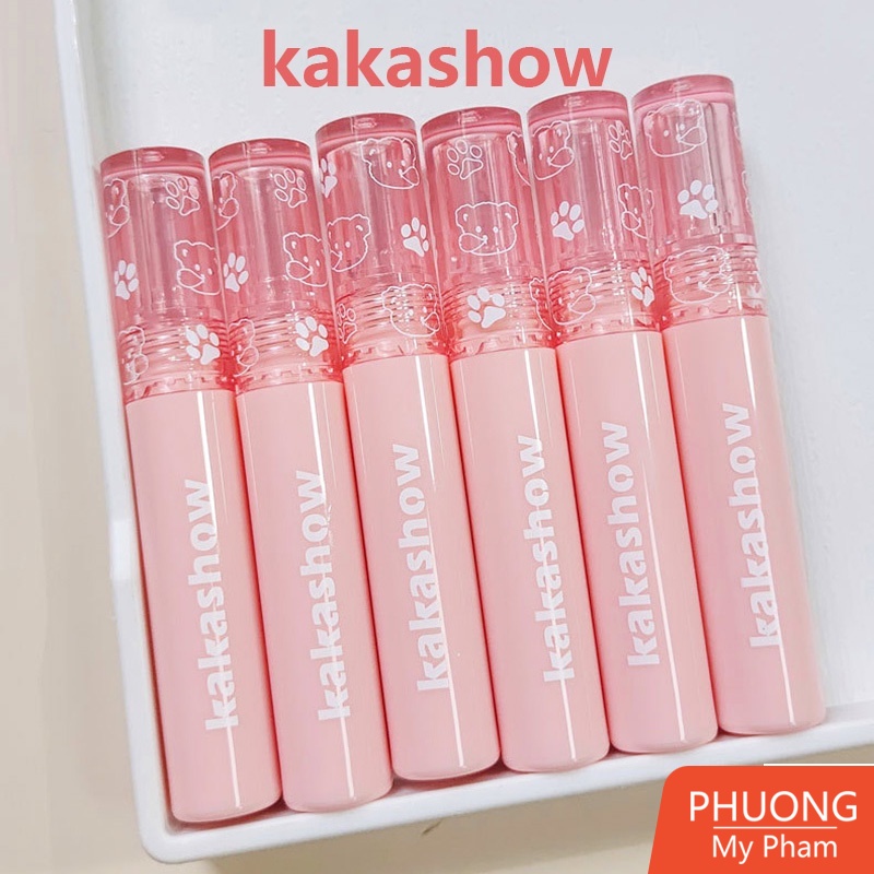 Son Kem KAKASHOW Gấu Hồng Bubble Bear Lip Glaze