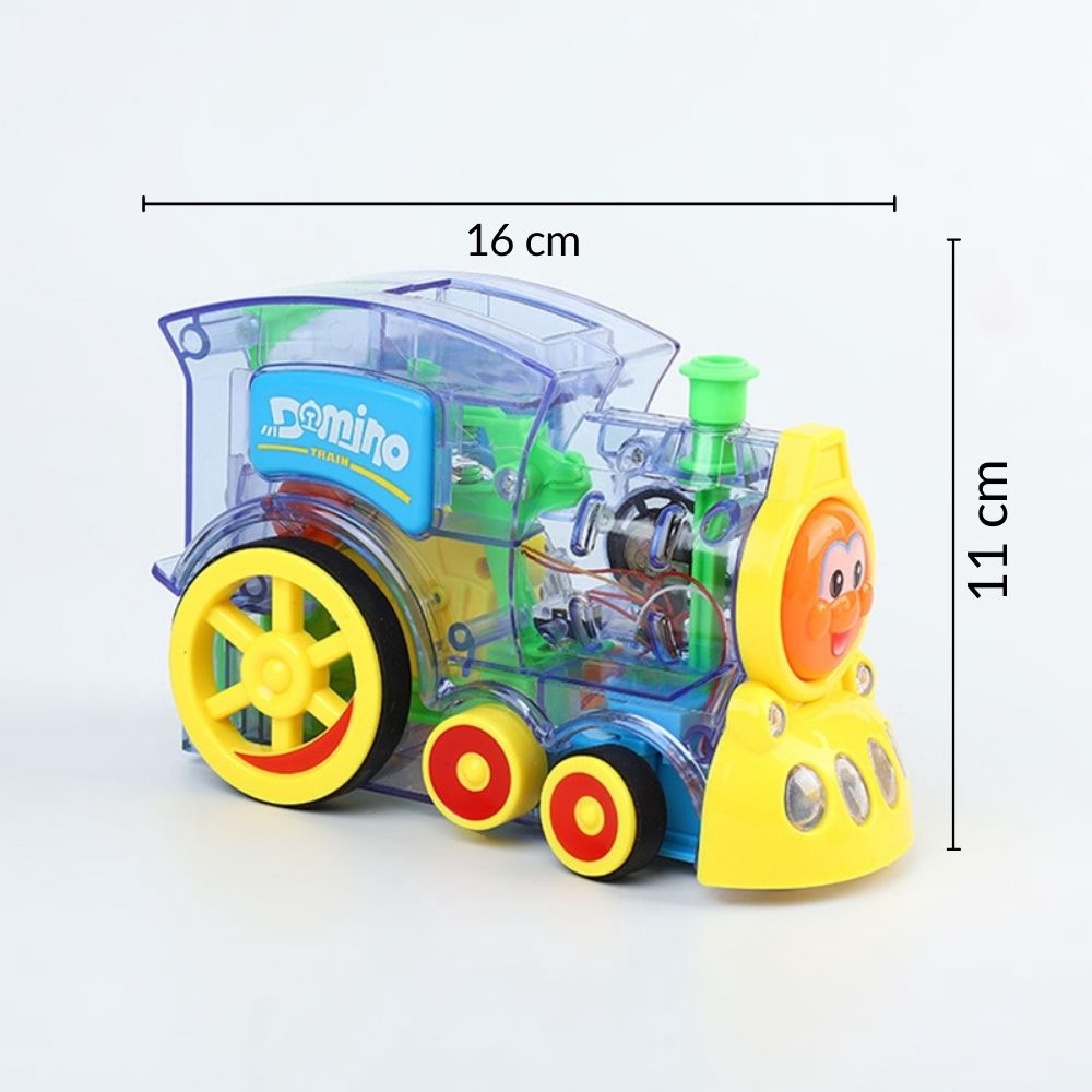 Đồ chơi tàu hỏa tự động xếp domino chạy pin 63 chi tiết cho bé mã 53514