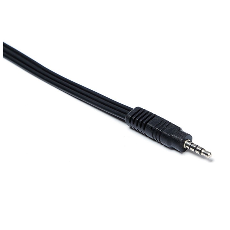Cáp âm thanh 3.5 mm-3 Rca 4 cực dài 15cm cho Tv Box Dvd Cd