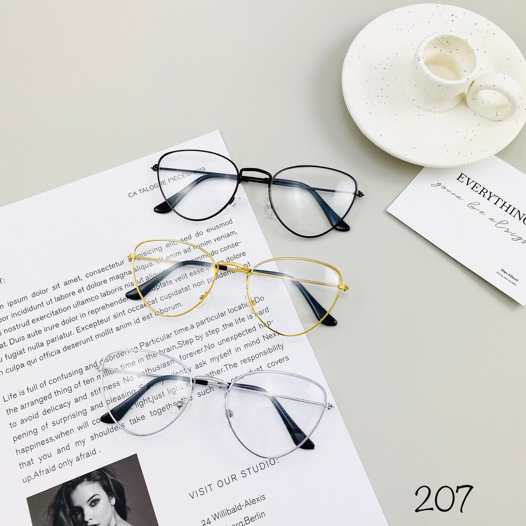 MẮT KÍNH GIẢ CẬN GỌNG XẾCH 202 FORM DỄ THƯƠNG SIÊU ĐẸP