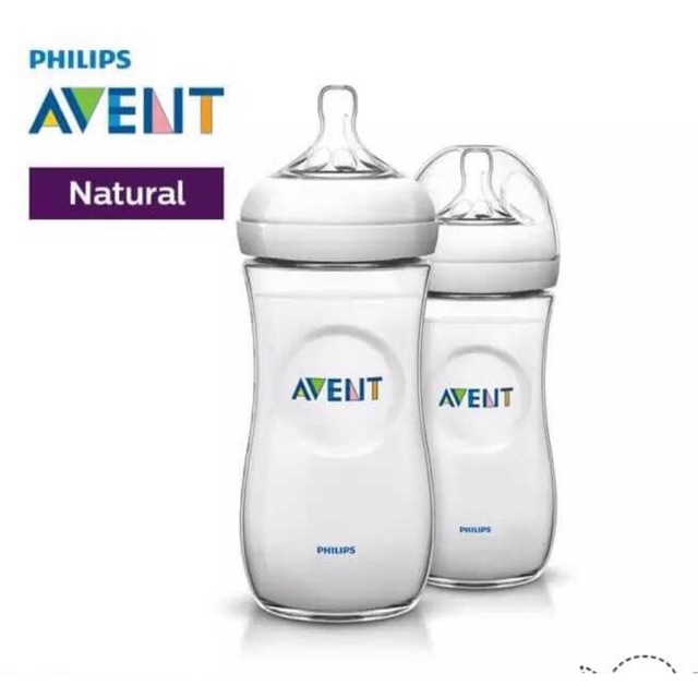 Bình sữa Avent Natural 330ml đi kèm núm 4