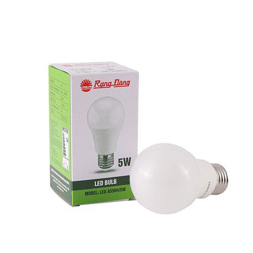 Bóng đèn Led Bulb Rạng Đông A55N4/5W Vàng/Trắng Đui E27 tiết kiệm điện Bảo vệ mắt Siêu Sáng Tuổi thọ 15000 giờ  BH 2 NĂM