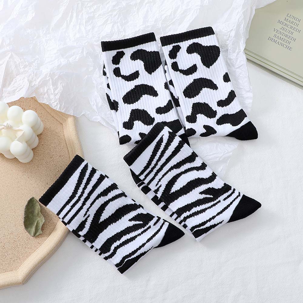 Đôi tất thoáng khí họa tiết da báo sành điệu cho nữ