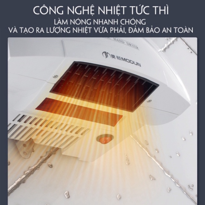 Máy Sấy Sưởi Tay Tự Động Khử Khuẩn Hồng Ngoại, Thiết Bị Sấy Tay Phòng Tắm, Nhà Vệ Sinh Cao Cấp giá rẻ.