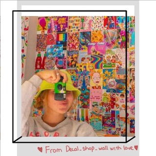 [FREESHIP EXTRA] Wall Collage decal keo sẵng, bền màu dán tường trang trí decor phòng ngủ - theme Cầu Vồng