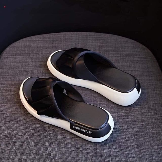 Dép quai ngang phối viền tiểu thư😍