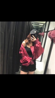 Áo khoác boomber croptop