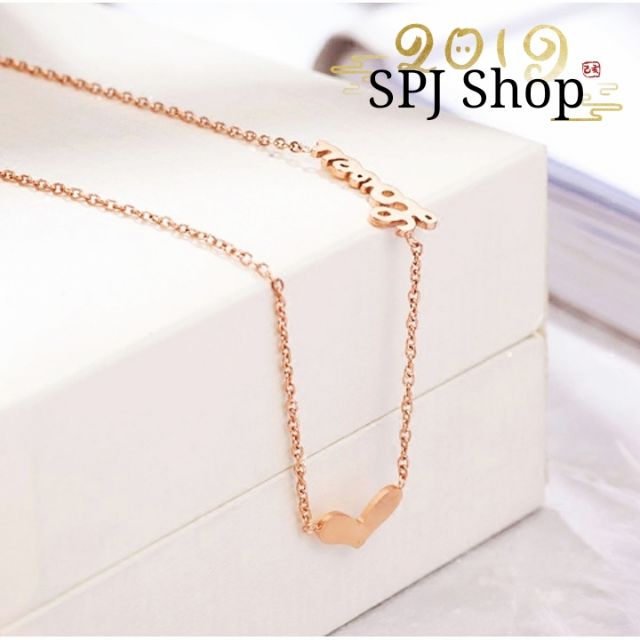 Lắc Chân Titan Trái Tim Chữ Love | BigBuy360 - bigbuy360.vn