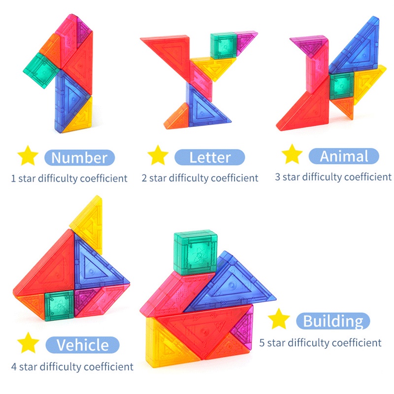 Đồ chơi ZHANQI TOYS trí uẩn tangram ghép hình giáo dục trí tuệ phát triển tư duy