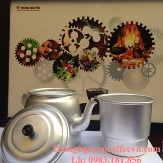 Phin nhôm, cafe nhôm cỡ lớn 500g, có ấm