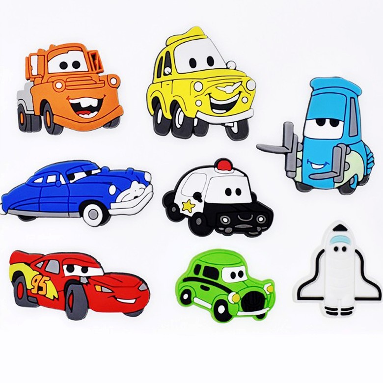 Đồ Trang Trí Hình Giày Crocs Xe Đua Jibbitz / Máy Bay Hoạt Hình Lightning McQueen Jibits Cho Trẻ Em